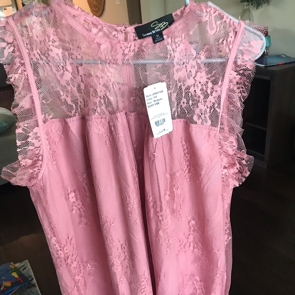 Pink lace shirt